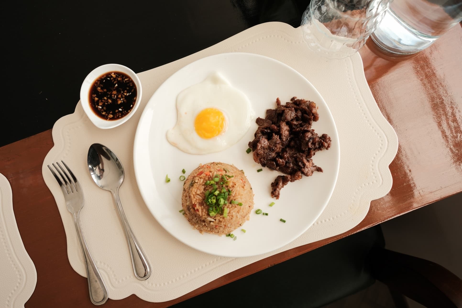 Merry Plates TapSiLog — Filipino breakfast with beef tapa, garlic rice, and egg in Batangas